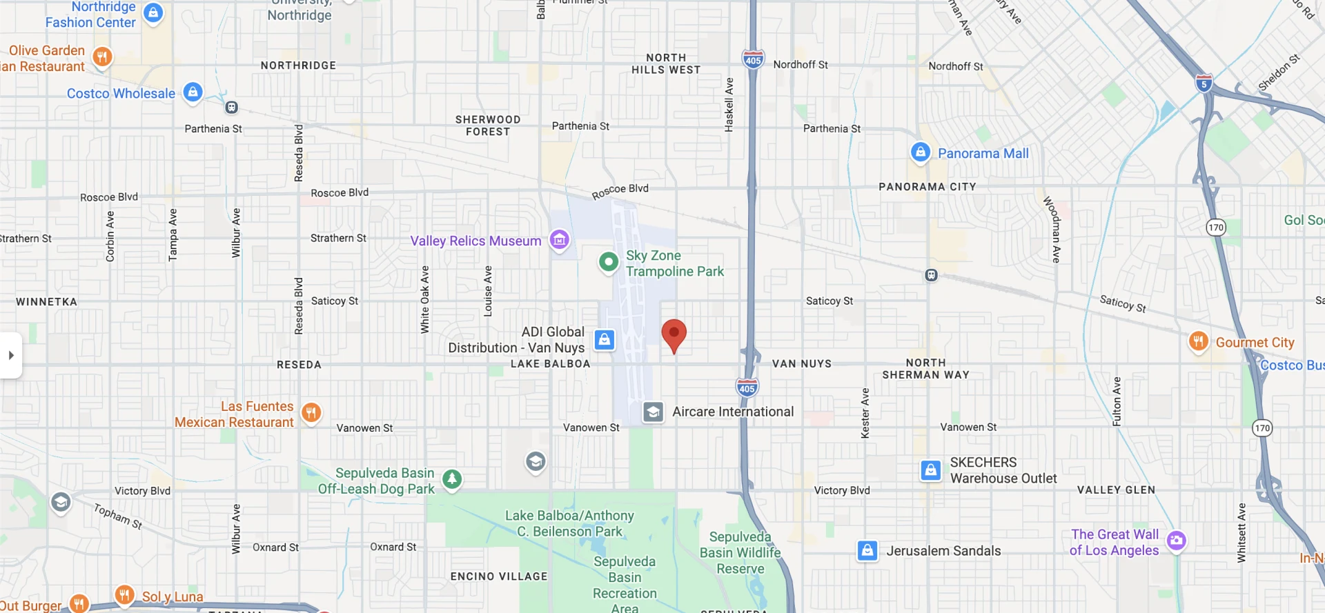 Map showing Maps Towing dispatch hubs