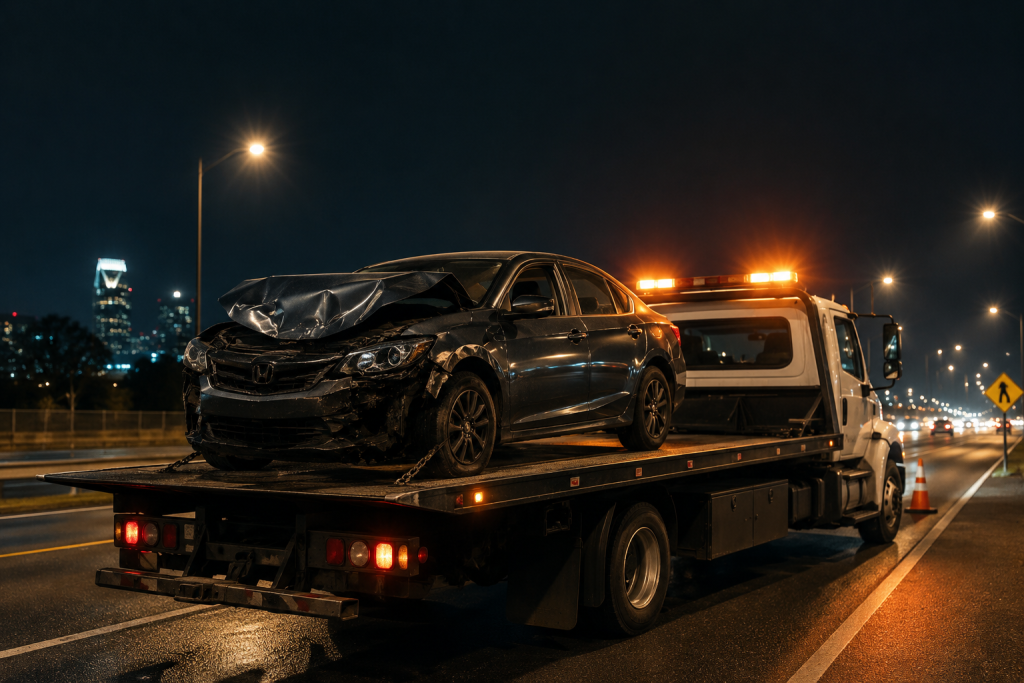 Accident & Collision Towing in Los Angeles from Maps Towing